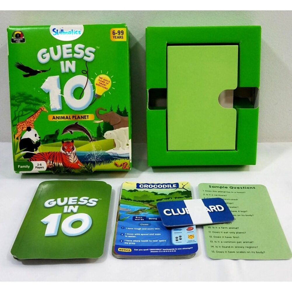 Guess In 10 Animal Planet Complete Set Guessing Game Skillmatics Family Time
